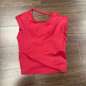 SHEIN maroon Sleeveless Crop Top
